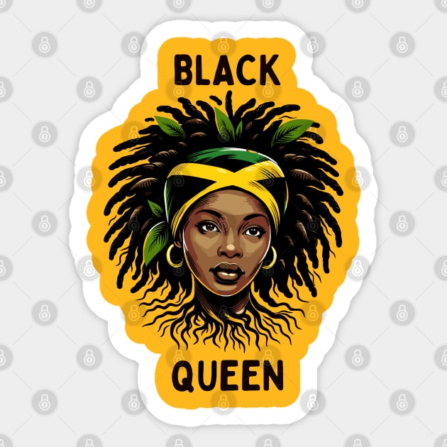 Black Queen Sticker by Graceful Designs